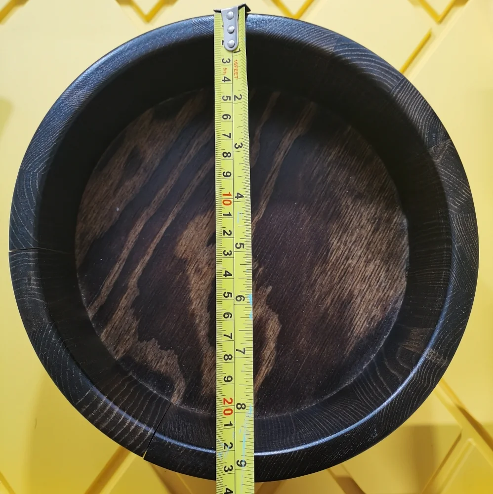 Vintage Hardanger Tredesign Norwegian Wood Bowl w/feet Pewter Viking Folk Art - Picture 8 of 9